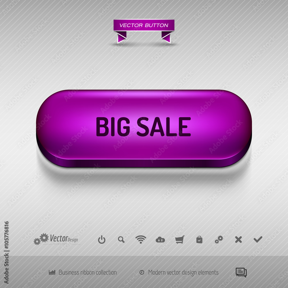 Purple button for webdesign or app. Vector design elements. Purple button for webdesign or app. Vector design elements.