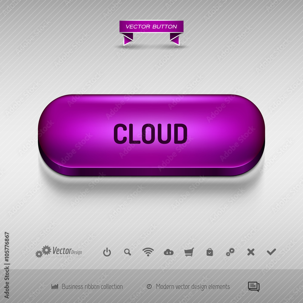 Purple button for webdesign or app. Vector design elements. Purple button for webdesign or app. Vector design elements.