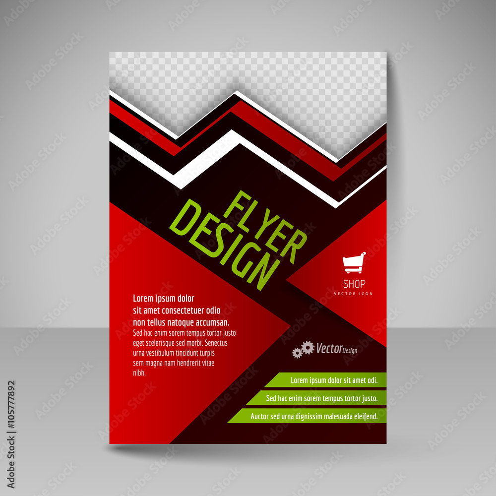 Naklejka premium Template of flyer for business brochures, presentations, website