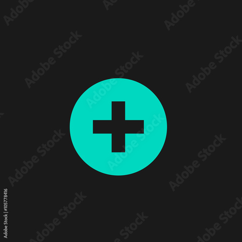 Medical cross flat icon