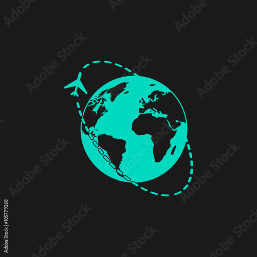 Air travel destination icon