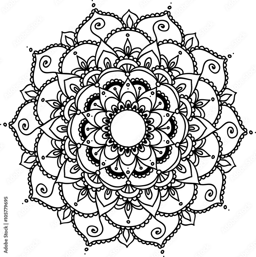 Vector Beautiful Mandala, Patterned Design Element Vector Beautiful Mandala, Patterned Design Element