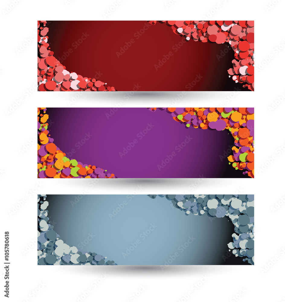 horizontal vector banner set horizontal vector banner set