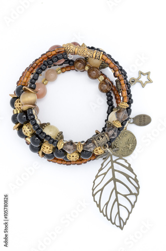 bracelet of beads isolated