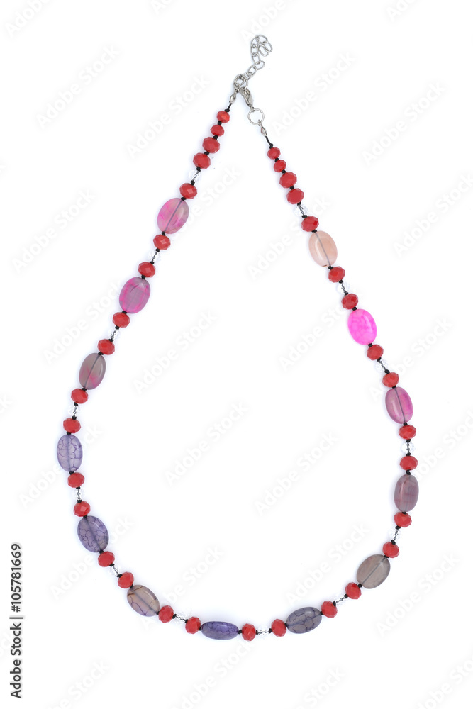 beads from natural stones isolated