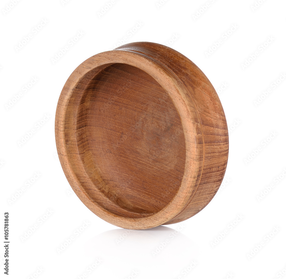 Wooden bowl. Isolated on white background Wooden bowl. Isolated on white background