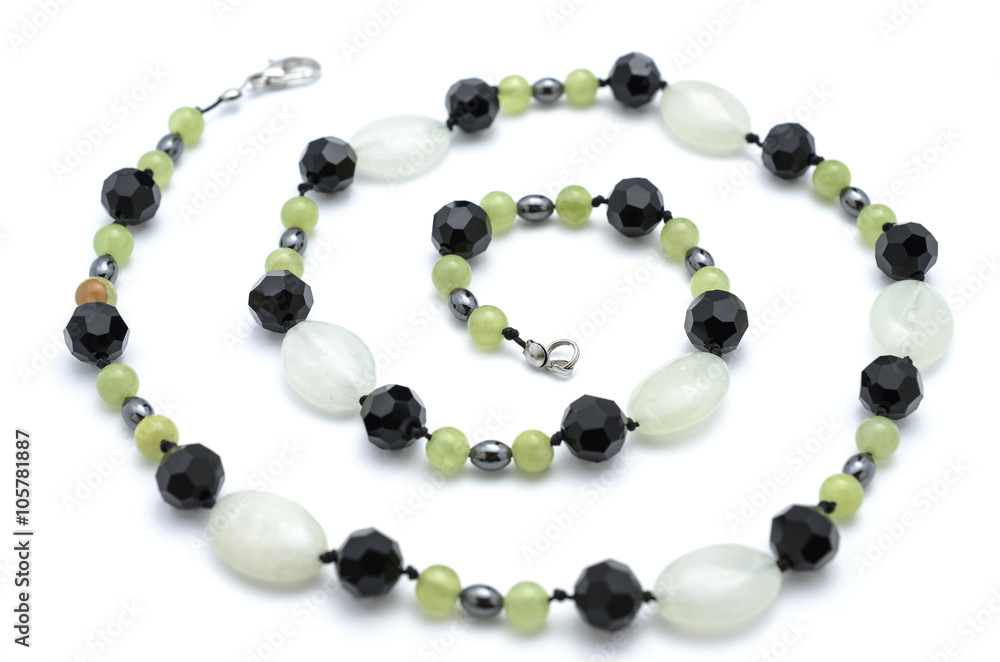 beads from natural stones isolated beads from natural stones isolated