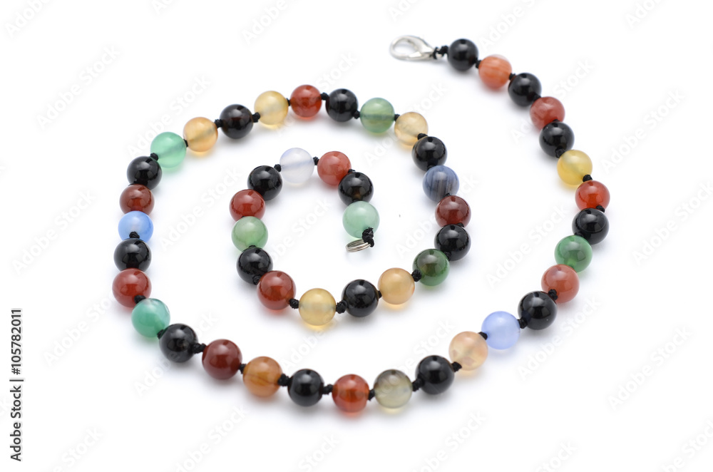 beads from natural stones isolated beads from natural stones isolated