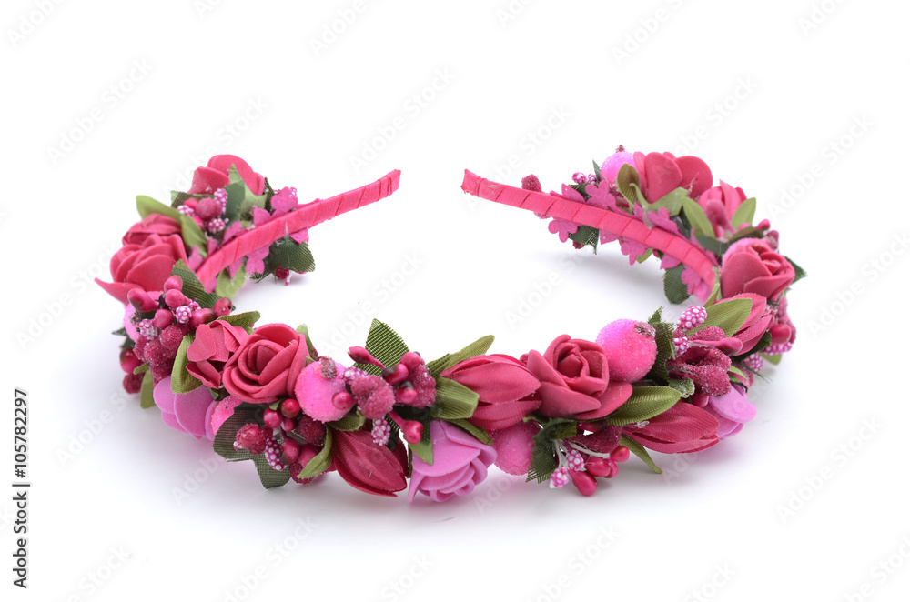 wreath with flowers isolated