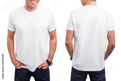 Man's white T-shirt