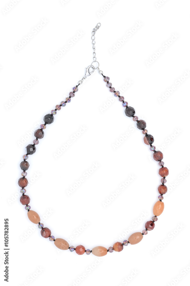 Naklejka premium beads from natural stones isolated