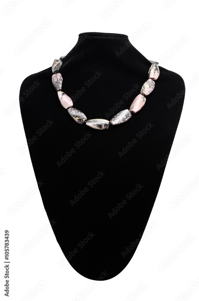 necklace on a mannequin isolated necklace on a mannequin isolated