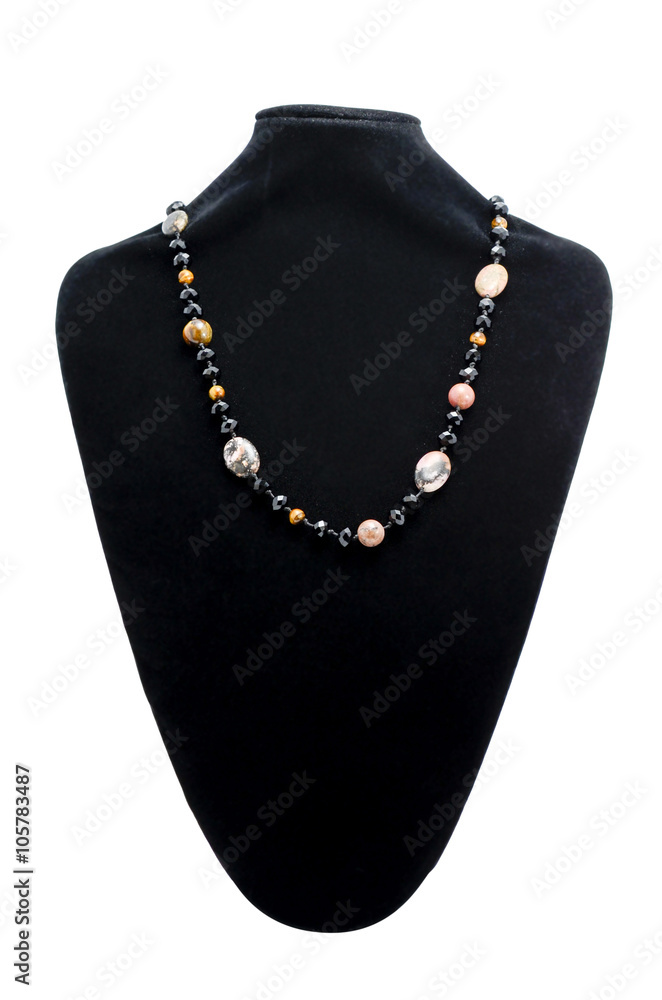 necklace on a mannequin isolated necklace on a mannequin isolated