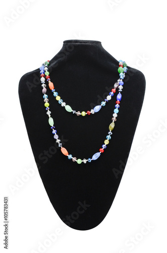 necklace on a mannequin isolated