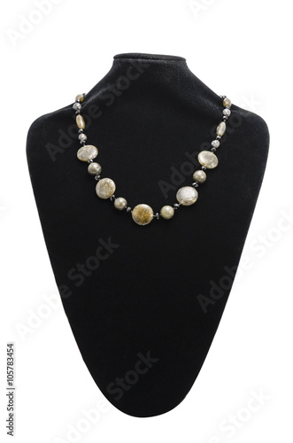 necklace on a mannequin isolated