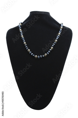 necklace on a mannequin isolated