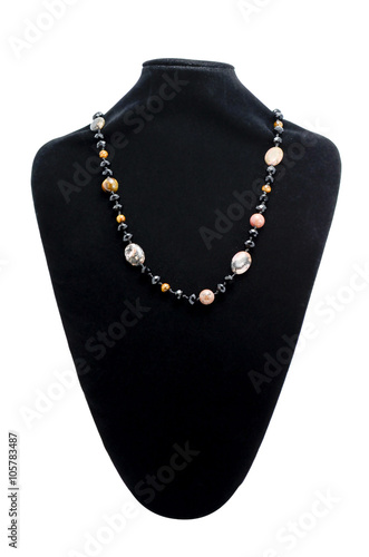 necklace on a mannequin isolated