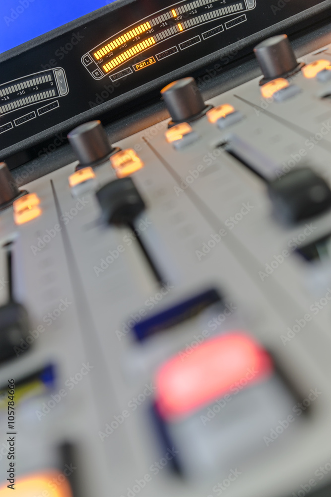 mixer at the radio station mixer at the radio station