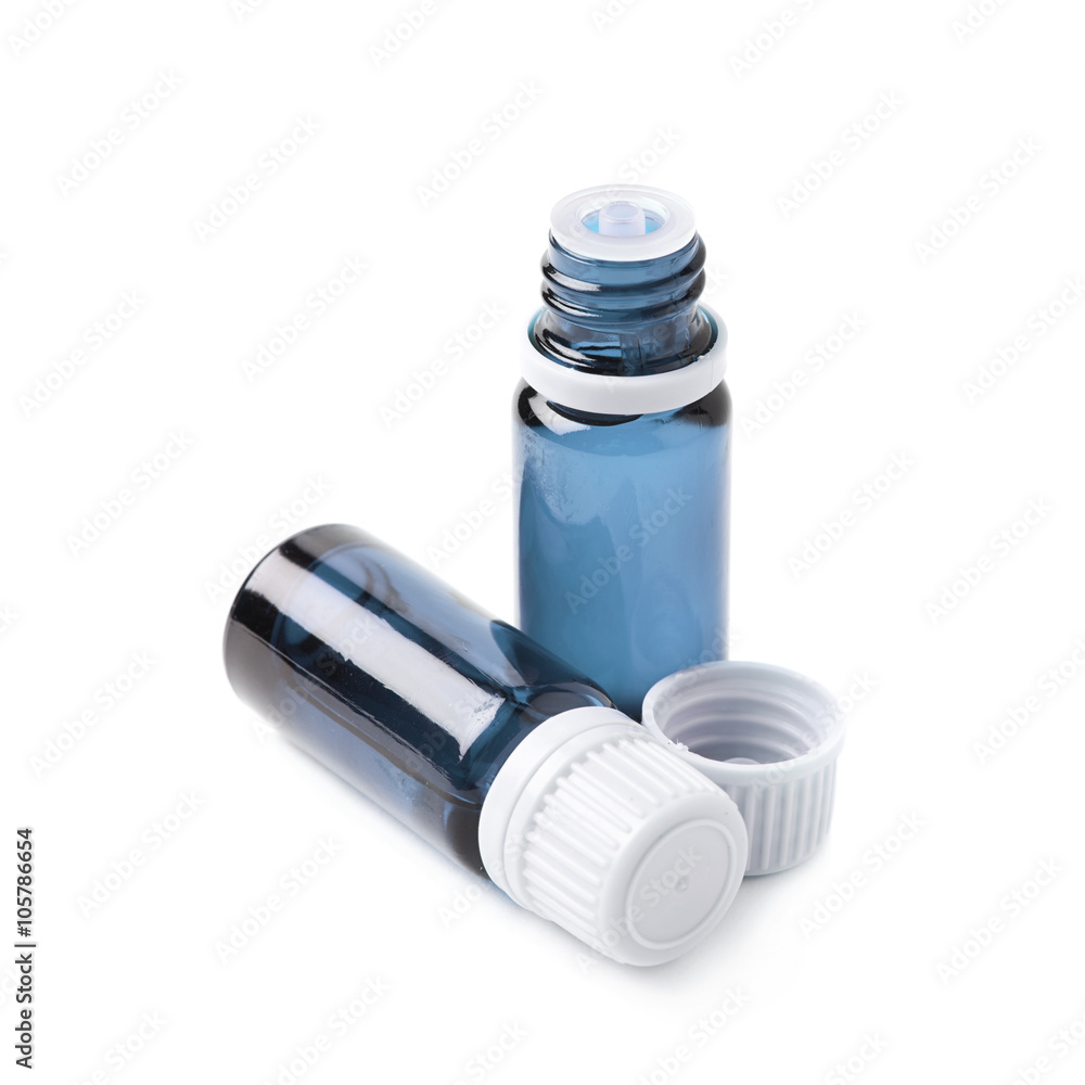 Small vial flask isolated Small vial flask isolated