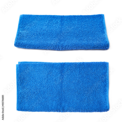 Single terry cloth towel isolated