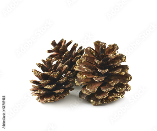 Pile of decorational cones isolated
