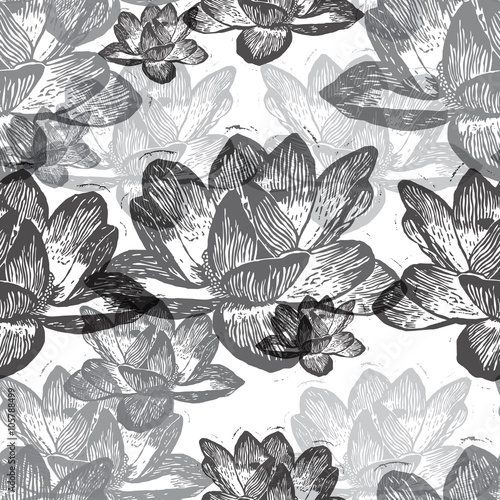 Vector illustrated seamless floral pattern.