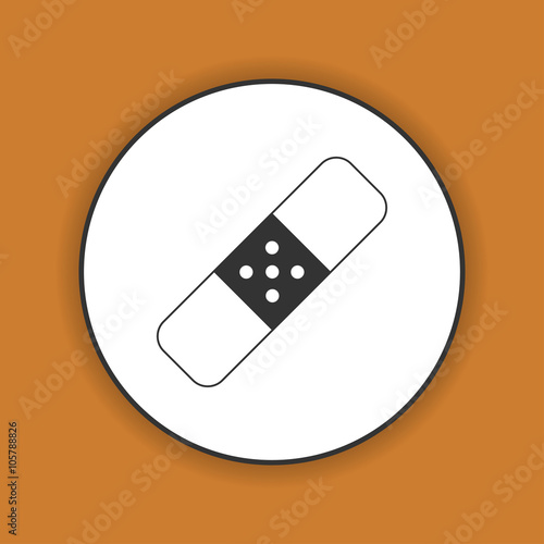 Plaster icon. Flat design style.