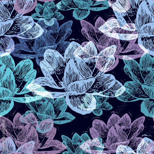 Vector illustrated seamless floral pattern.