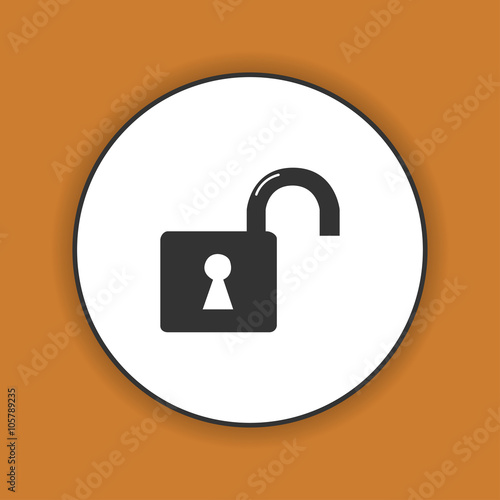 lock icon. Flat design style.
