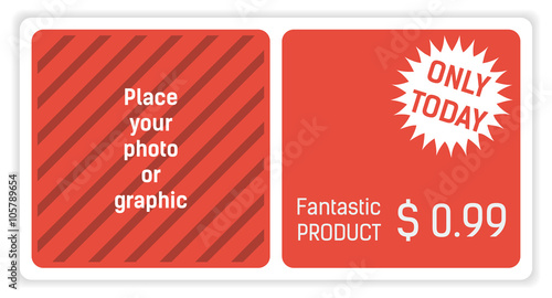 Red and white banner for your website with special offer