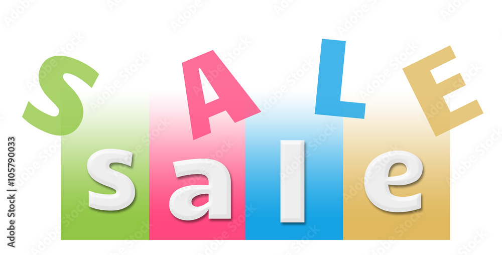 Sale Colorful Random Text Stripes Sale Colorful Random Text Stripes