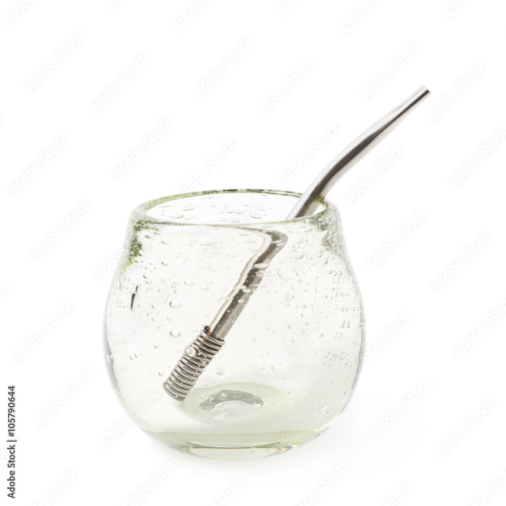 Glass mate calabash vessel isolated Glass mate calabash vessel isolated