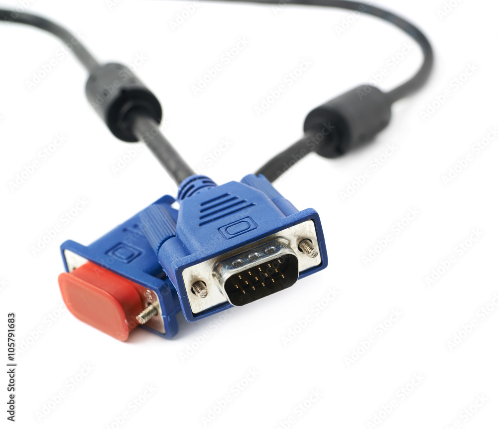 VGA male cable connector isolated VGA male cable connector isolated