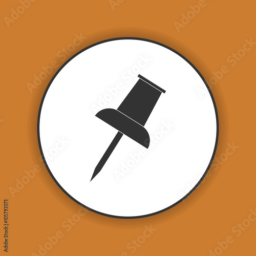 Vector push pin icon
