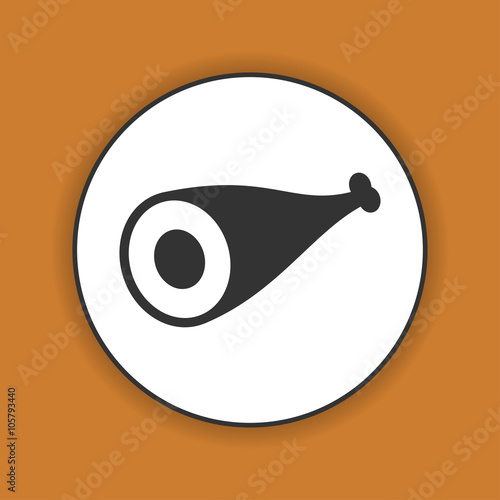 Meat icon. Flat design style.