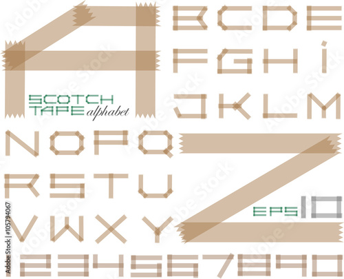 Scotch tape alphabet