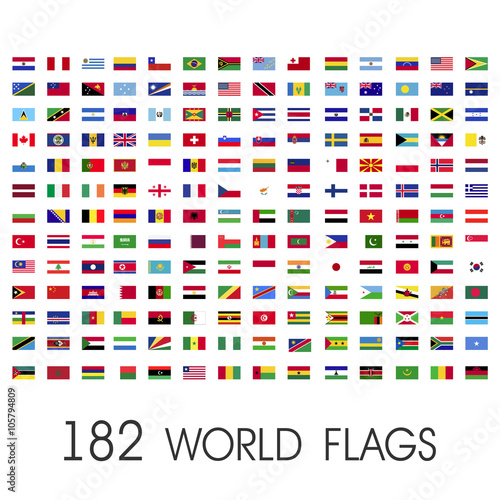 World flags vector graphics photo