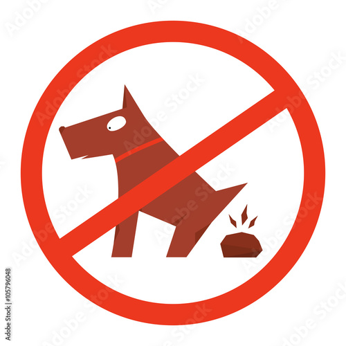 sign prohibiting dog walking