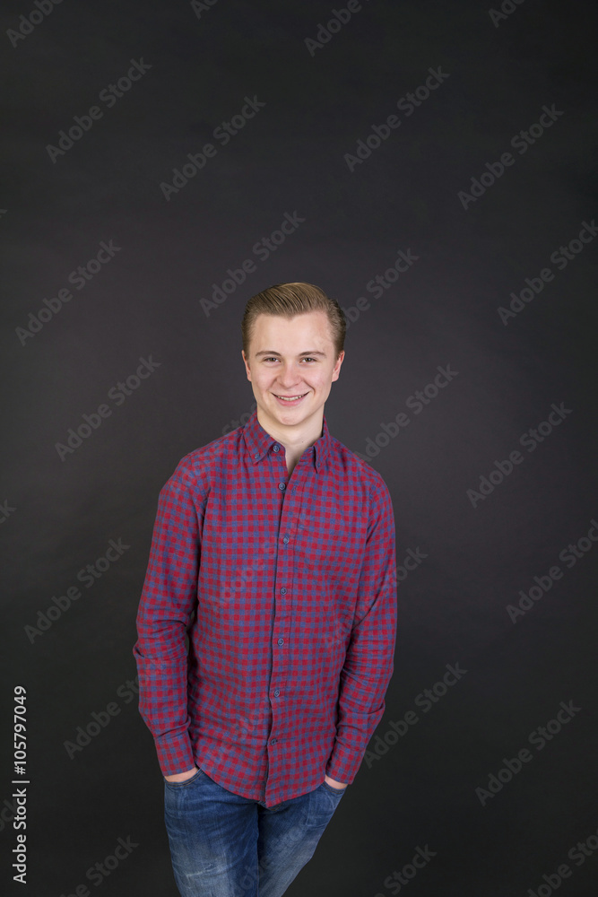 cute sixteen year old boy in studio cute sixteen year old boy in studio