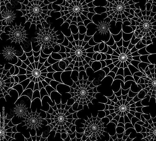 Endless vector texture with spiders web