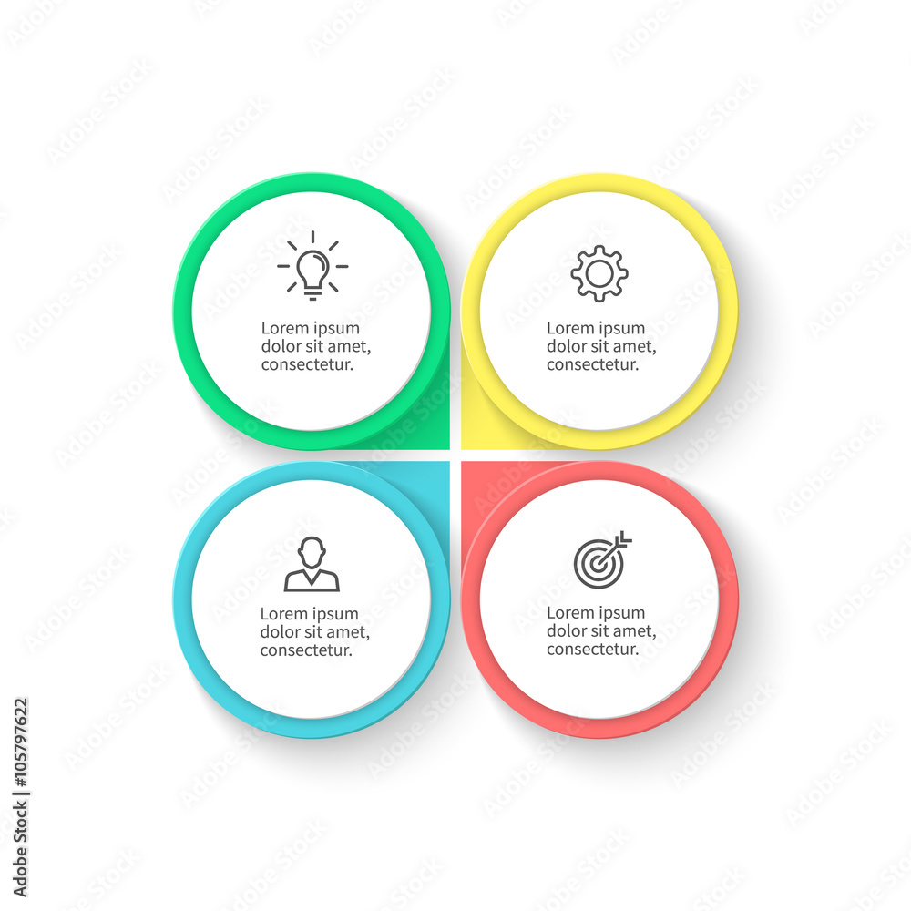 Infographic element with petals Infographic element with petals