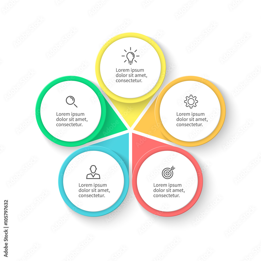 Infographic element with petals Infographic element with petals