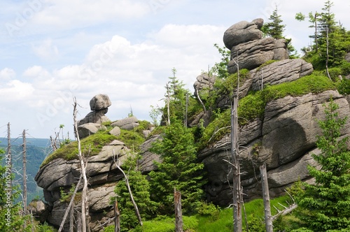 Granite rock Poledni kameny in the Jizera mountains, North Bohemia, Czech republic photo