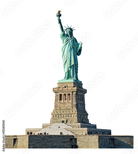 Wallpaper Mural Statue of Liberty isolated on white background. Torontodigital.ca