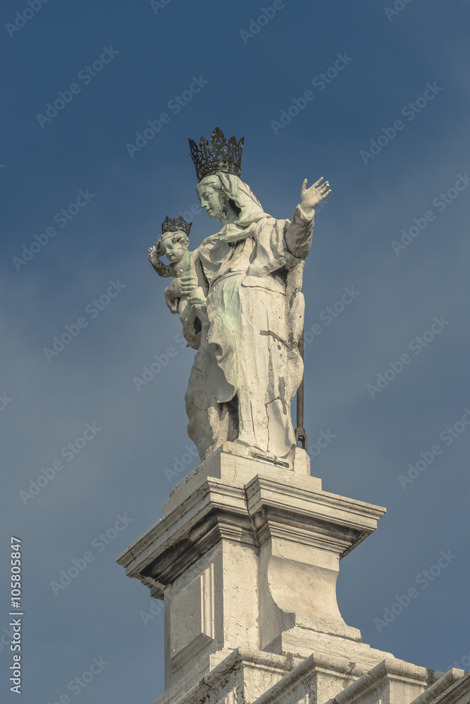 Statue of Saint Maria at Basilica Santa Maria Salute Venice