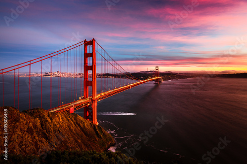 Fototapeta Golden Gate Bridge sunset