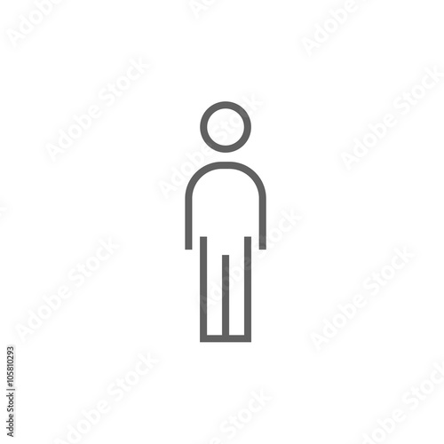 Businessman standing line icon.