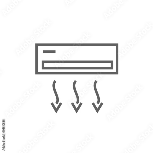 Air conditioner line icon.