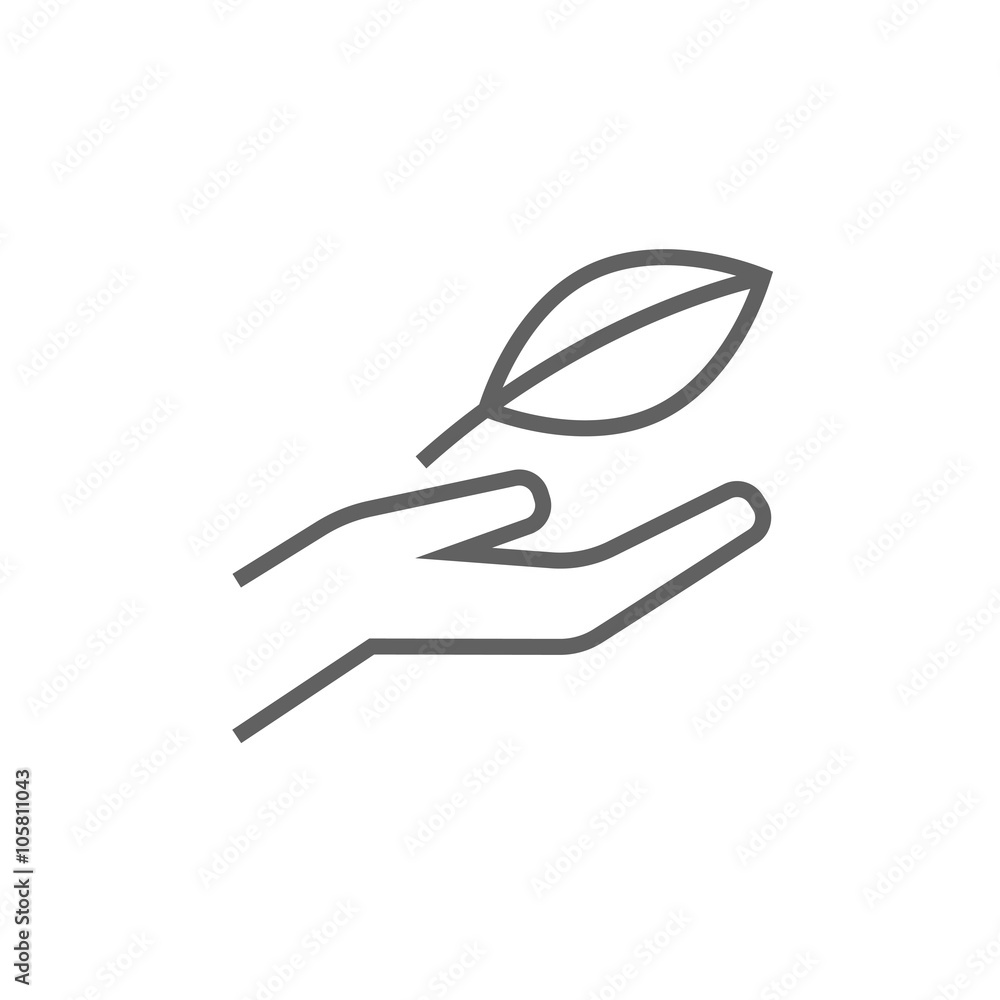 Environmental protection line icon. Environmental protection line icon.