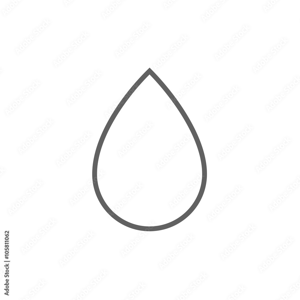 Water drop line icon. Water drop line icon.